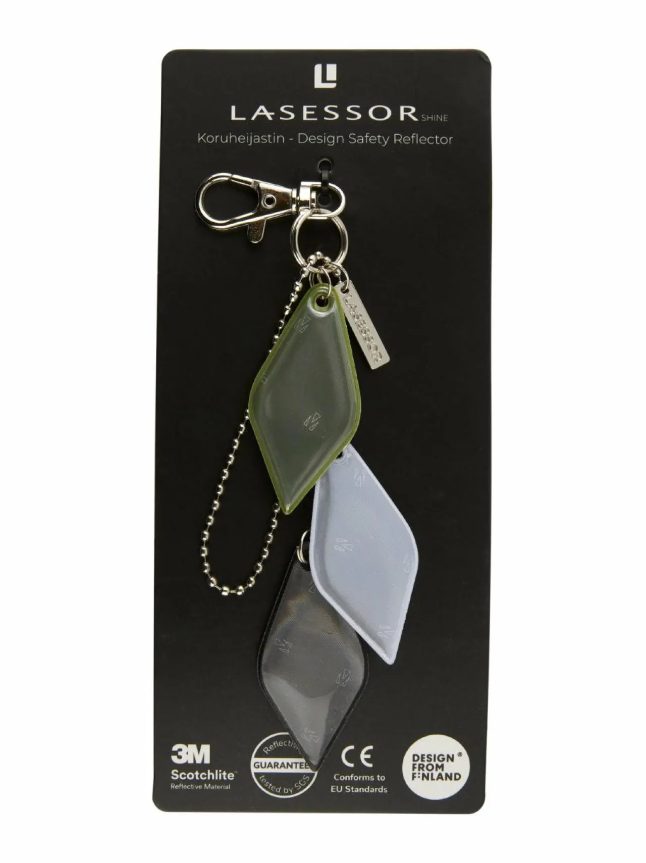Lompakot & Kotelot<Lasessor 3 Leaves -koruheijastin 450 BLACK/WHITE/GREEN