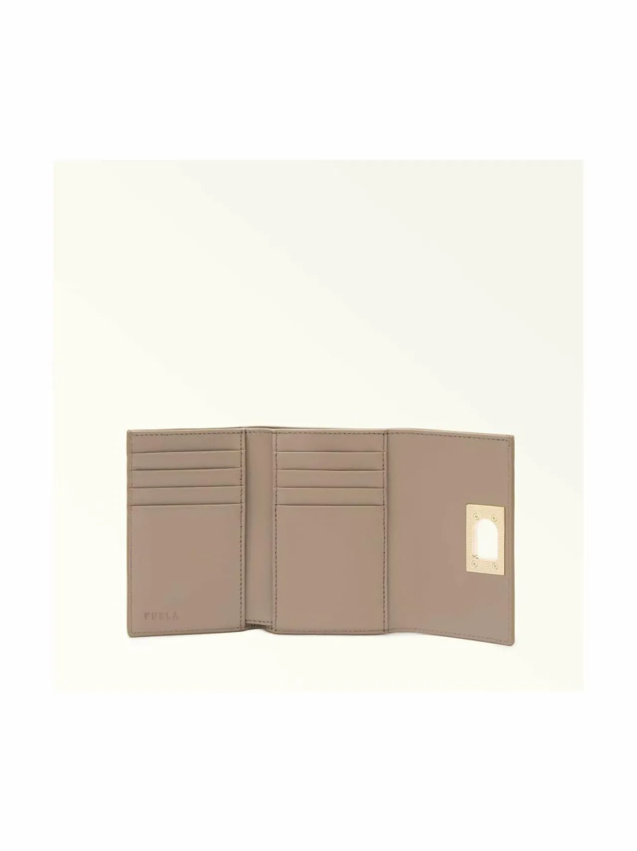 Lompakot & Kotelot<Furla 1927 M Compact -nahkalompakko 2572S STUCCO GRAY