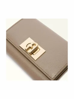 Lompakot & Kotelot<Furla 1927 M Compact -nahkalompakko 2572S STUCCO GRAY