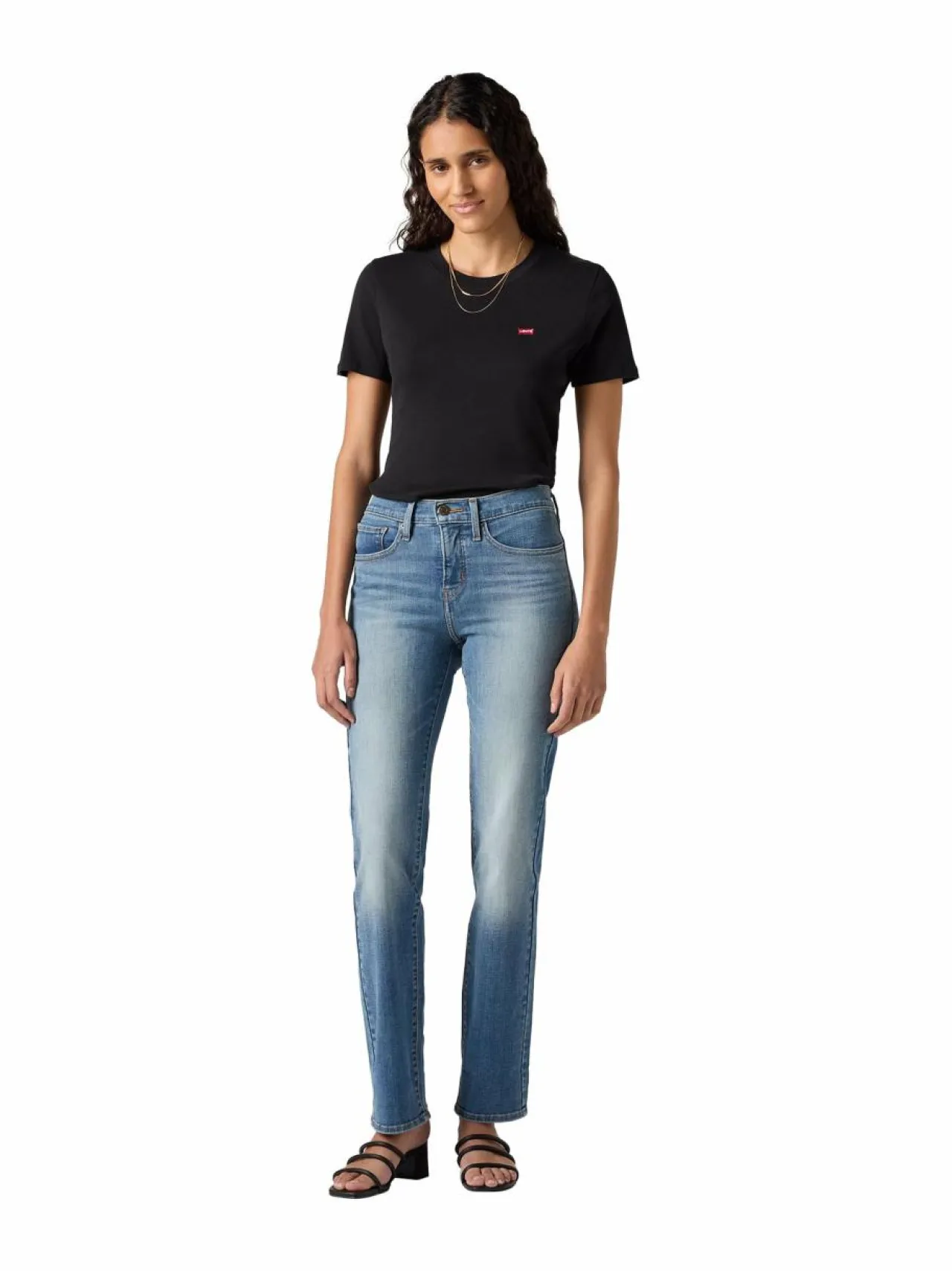 Farkut<Levi's 300 314 Shaping Straight -farkut 246 MED INDIGO WORN IN