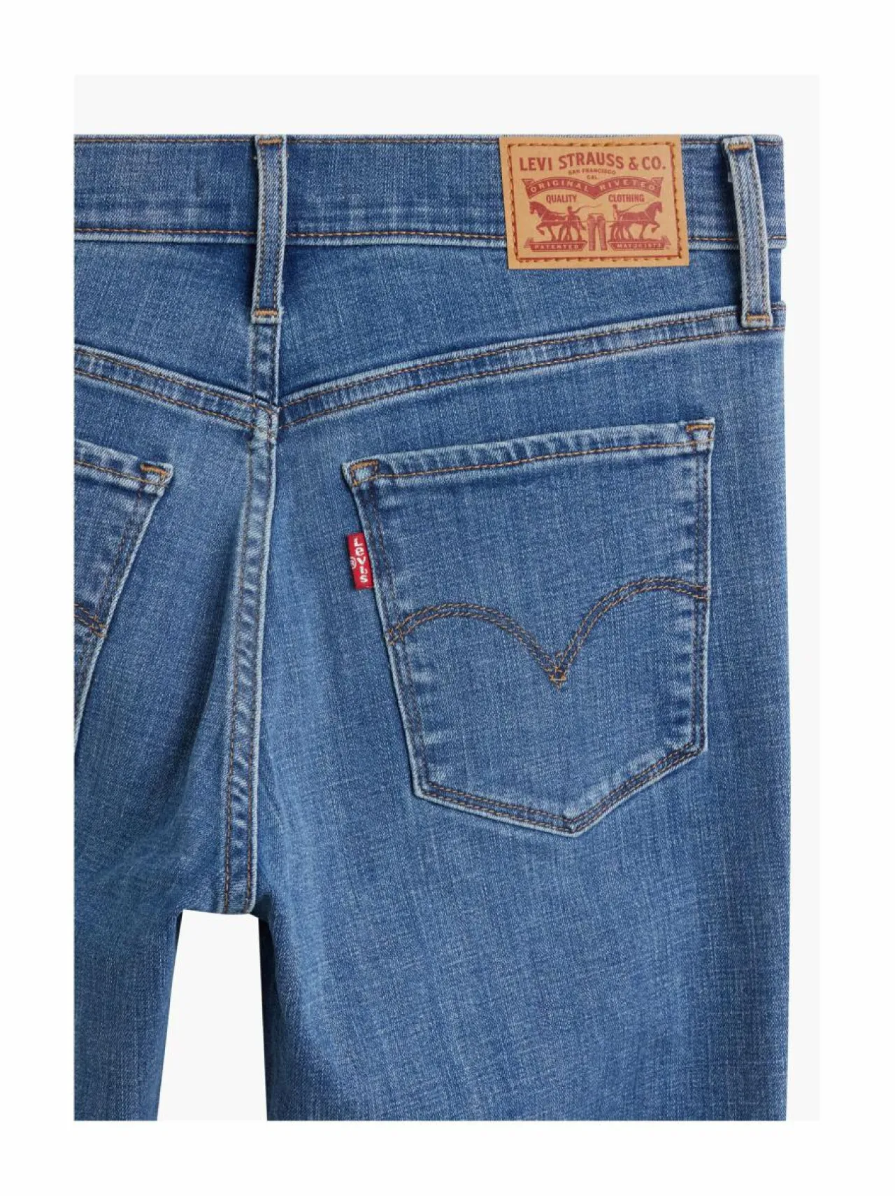 Farkut<Levi's 300 314 Shaping Straight -farkut 242 LIGHT INDIGO WORN IN