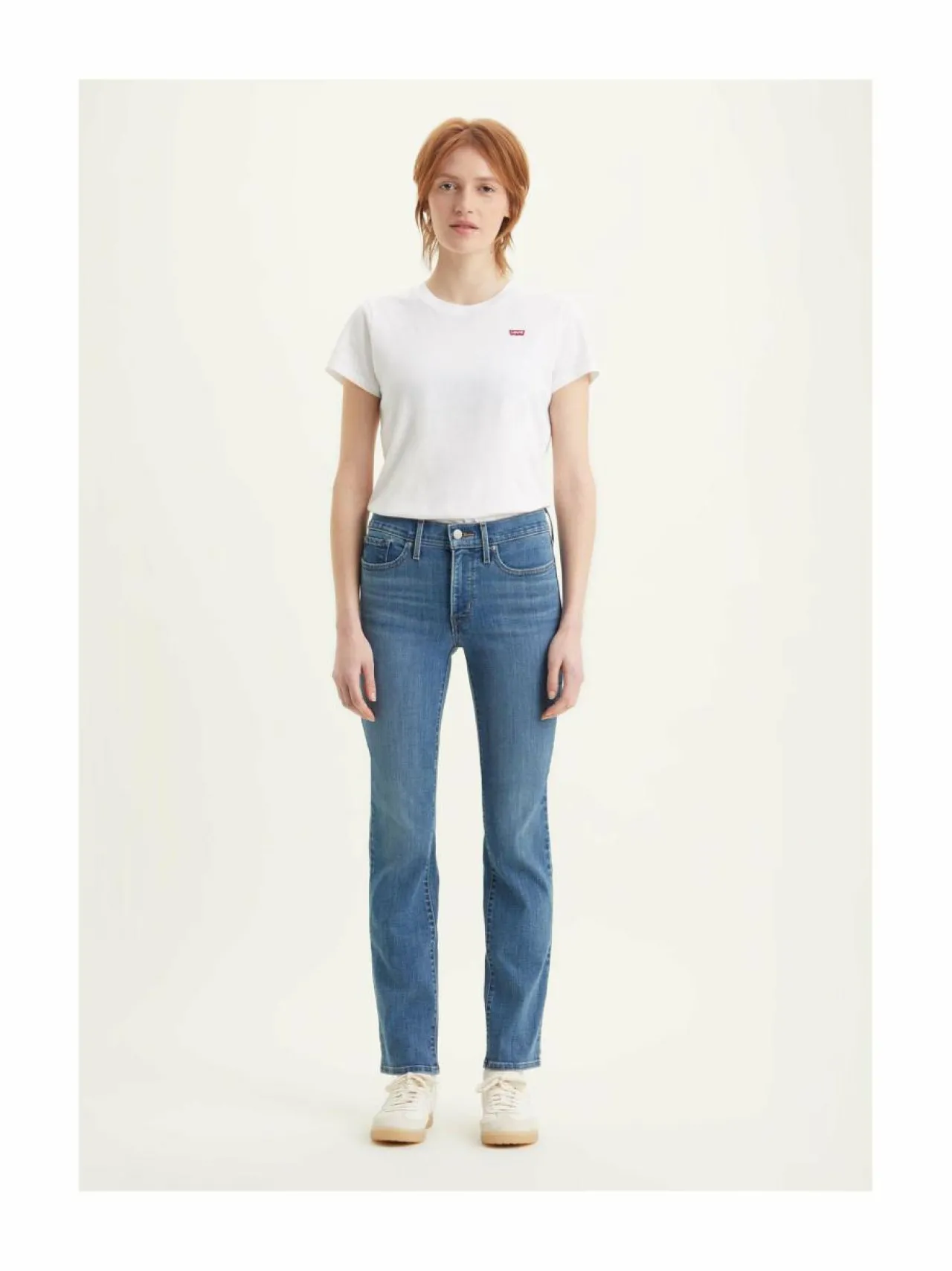 Farkut<Levi's 300 314 Shaping Straight -farkut 242 LIGHT INDIGO WORN IN