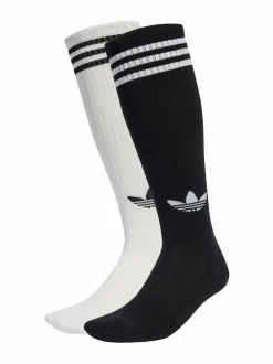 Urheiluasusteet<adidas Originals 3 Stripes -polvisukat 2-pack JV7413 WHITE/BLACK