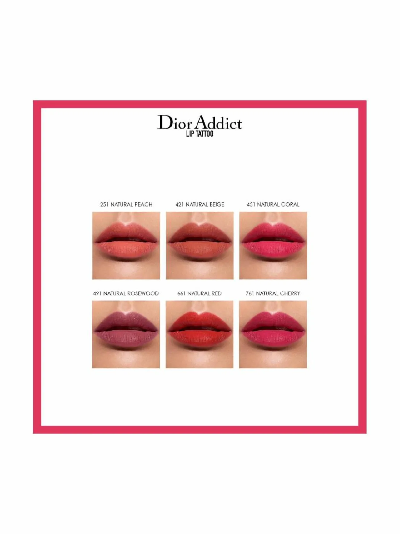 Huulet<DIOR Addict Lip Tattoo -huulipuna 6 ml