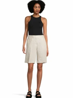 Housut<ESSENTIALS by Stockmann Agatha-pellavashortsit BEIGE