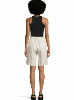 Housut<ESSENTIALS by Stockmann Agatha-pellavashortsit BEIGE