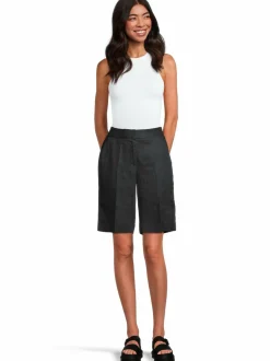 Housut<ESSENTIALS by Stockmann Agatha-pellavashortsit BLACK
