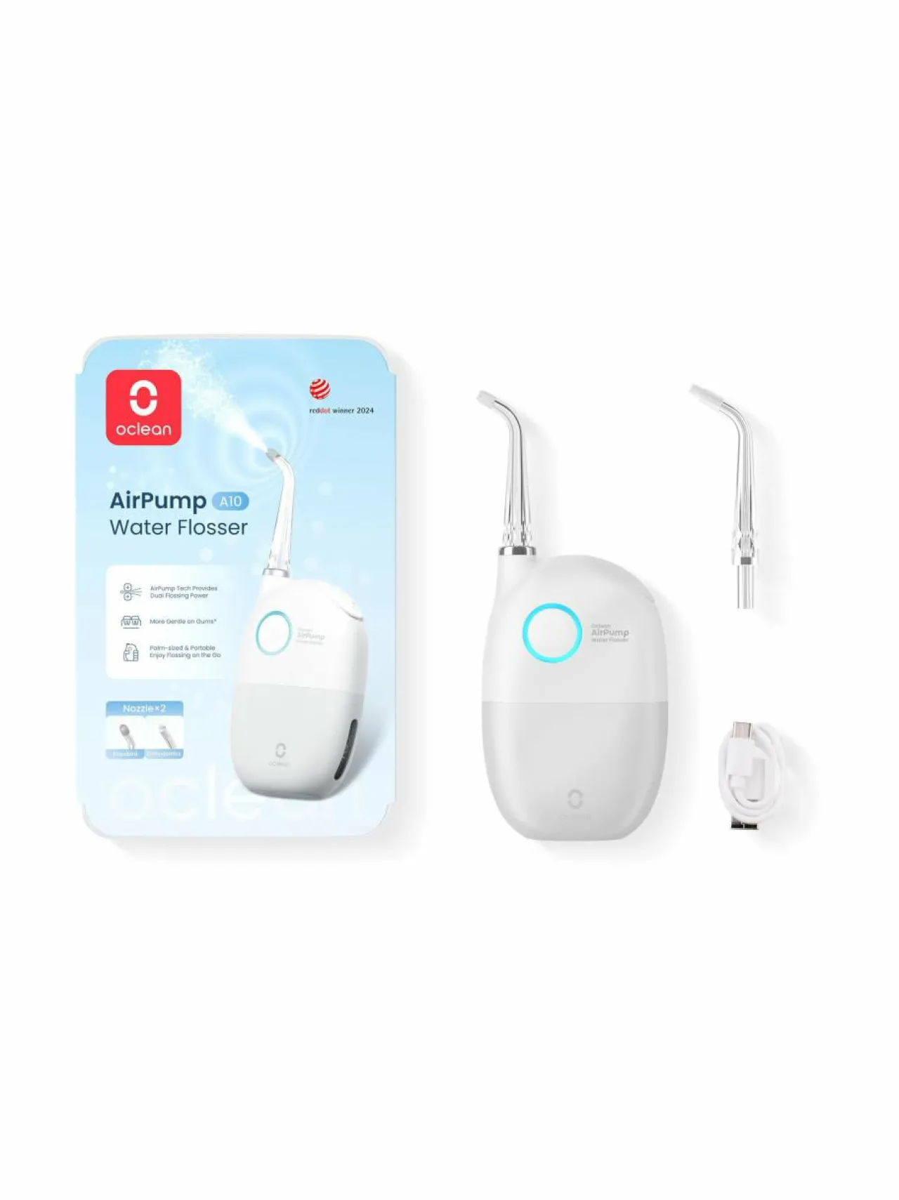 Hampaidenhoito<Oclean A10-hammasvälisuihku WHITE