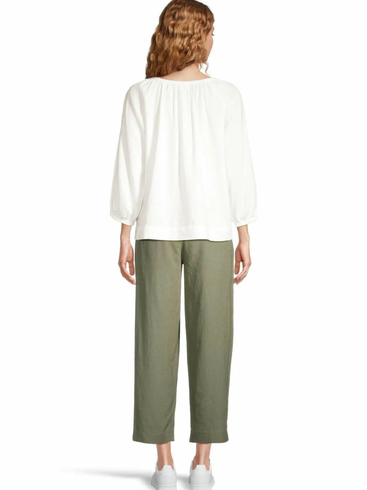 Housut<NOOM Alexandra-housut LT.KHAKI GREEN