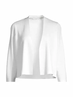 Neuleet<ESSENTIALS by Stockmann Alice- lyhyt neuletakki WHITE