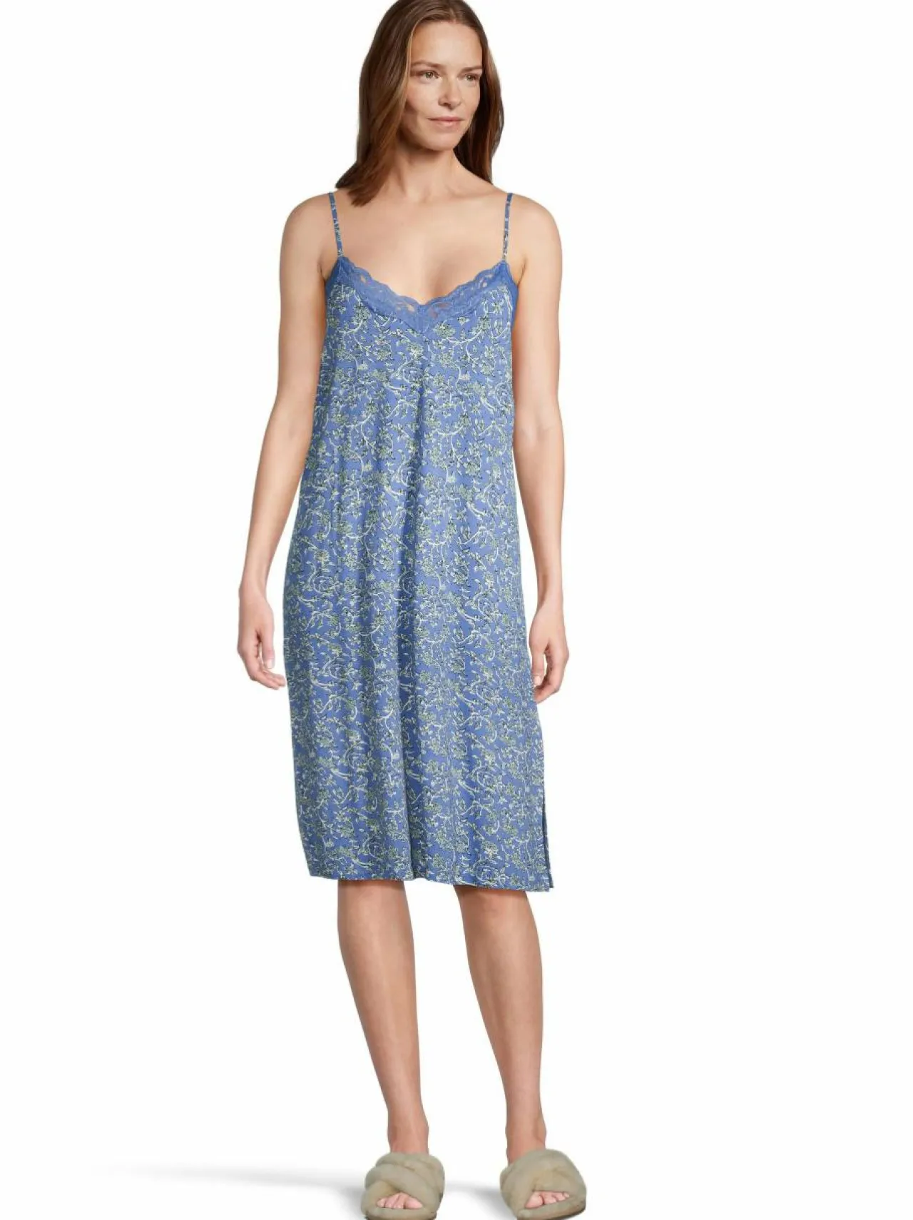 Yö- & Oloasut<A+more Alise-yöpaita LIGHT BLUE PRINT