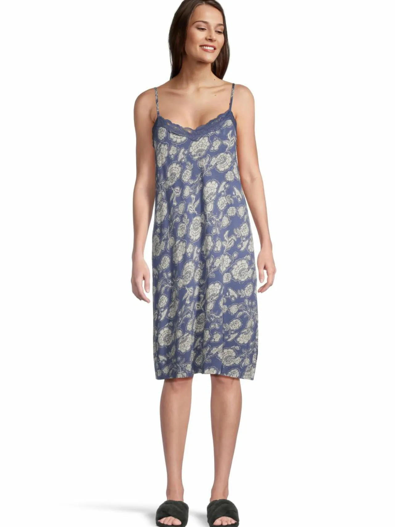 Yö- & Oloasut<A+more Alise-yöpaita DARK BLUE PRINT