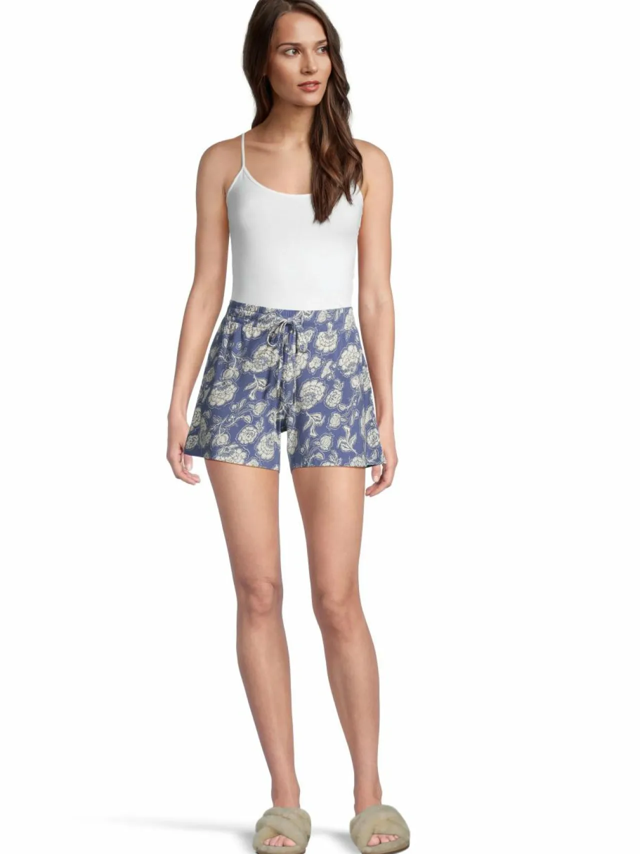 Yö- & Oloasut<A+more Ally-pyjamashortsit DARK BLUE PRINT