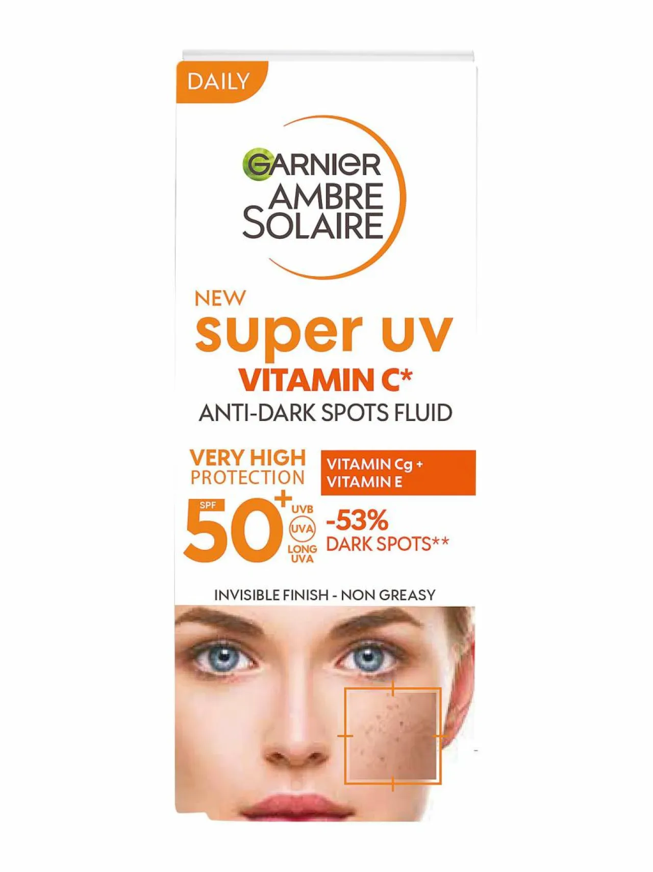 Aurinkotuotteet<Garnier Ambre Solaire Super UV Vitamin C Anti-Dark Spots SPF50+ -aurinkosuojavoide