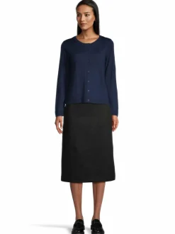 Neuleet<ESSENTIALS by Stockmann Amelia-merinoneuletakki DK.NAVY 221884