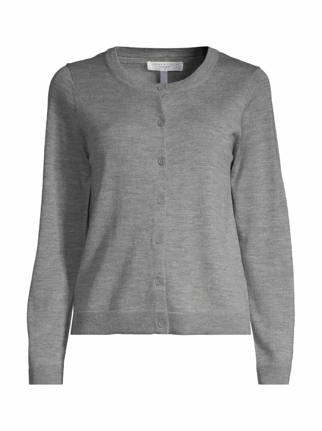 Neuleet<ESSENTIALS by Stockmann Amelia-merinoneuletakki MID GREY MEL 245499