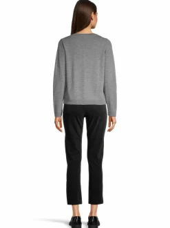 Neuleet<ESSENTIALS by Stockmann Amelia-merinoneuletakki MID GREY MEL 245499