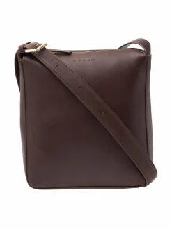 Olkalaukut<A+more Anette Small Hobo -nahkalaukku DARK BROWN