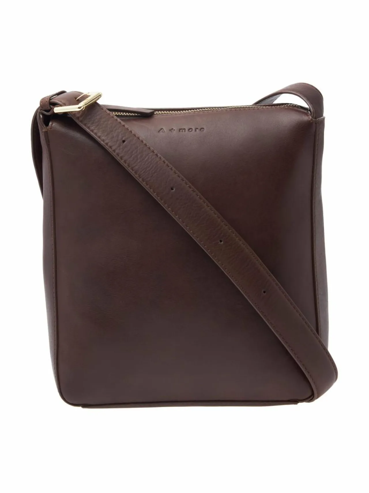 Olkalaukut<A+more Anette Small Hobo -nahkalaukku DARK BROWN