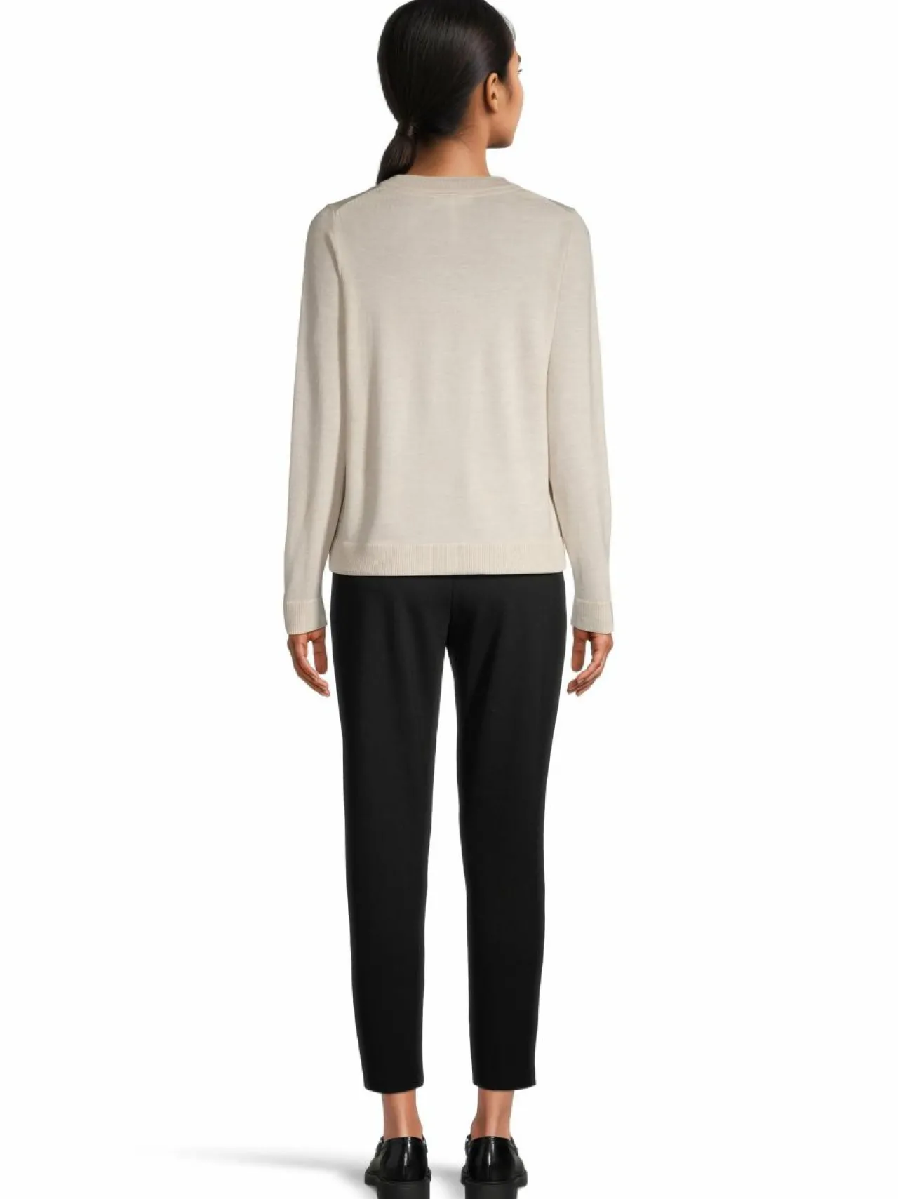 Neuleet<ESSENTIALS by Stockmann Angelina-merinoneulepusero OATMEAL MEL 215458