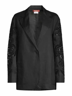 Takit<Max Mara Studio Angizia-pellavatakki 035 SCHWARZ