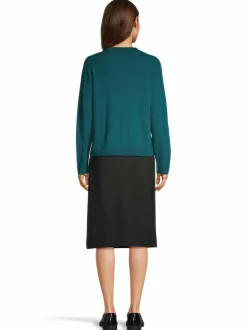 Neuleet<ESSENTIALS by Stockmann Annie-merinoneulepusero TEAL 251996