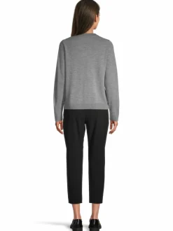 Neuleet<ESSENTIALS by Stockmann Annie-merinoneulepusero MID GREY MEL 245499