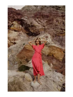 Nakoa Annika Dress, Sunset Coral^ Mekot