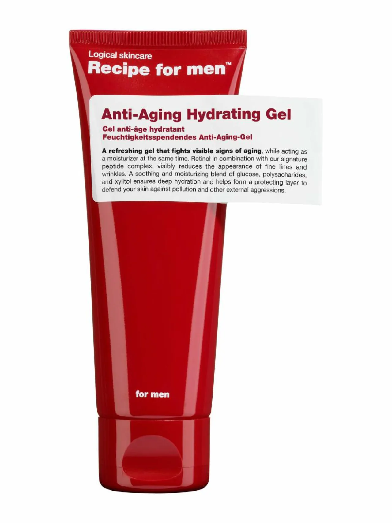 Recipe for men Anti-Aging Hydrating Gel -geelivoide, 75 ml^ Kasvojenhoito