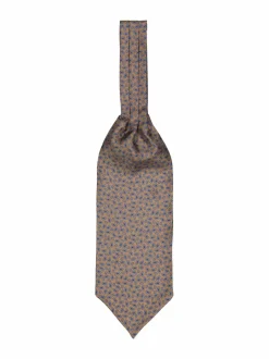 Huivit & Kaulaliinat<Stockholm Kravatt Ascot Paisley -silkkisolmio BROWN 7