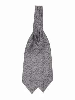 Huivit & Kaulaliinat<Stockholm Kravatt Ascot Paisley -silkkisolmio GREY 8