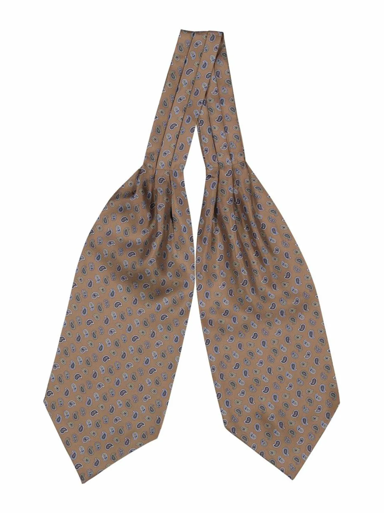 Huivit & Kaulaliinat<Stockholm Kravatt Ascot Small Paisley -silkkisolmio 12 BROWN