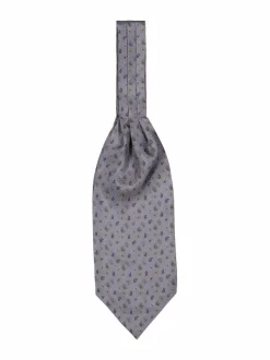 Huivit & Kaulaliinat<Stockholm Kravatt Ascot Small Paisley -silkkisolmio 13 GREY