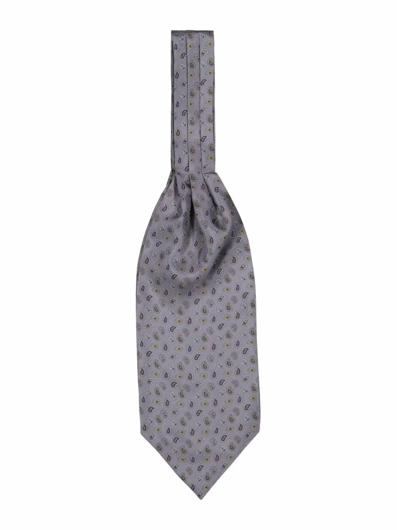 Huivit & Kaulaliinat<Stockholm Kravatt Ascot Small Paisley -silkkisolmio 13 GREY