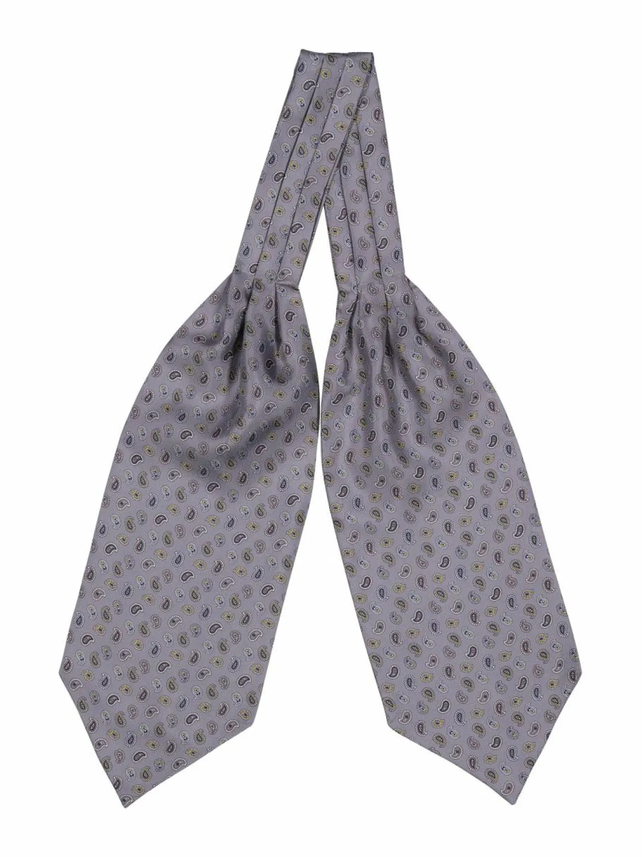Huivit & Kaulaliinat<Stockholm Kravatt Ascot Small Paisley -silkkisolmio 13 GREY