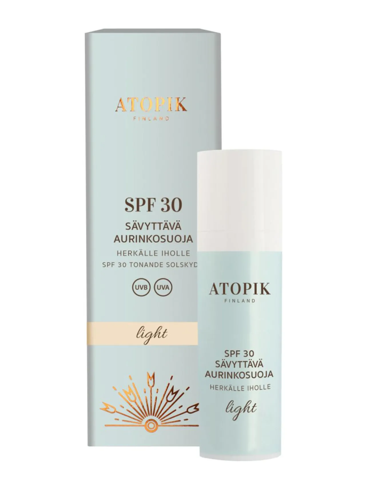 ATOPIK SPF 30 Sävyttävä Aurinkosuoja Light, 30 ml^ Ihonhoito
