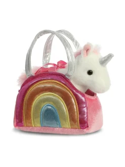 Pehmolelut<FANCY PALS AURORA pehmoyksisarvinen laukussa, 17 cm