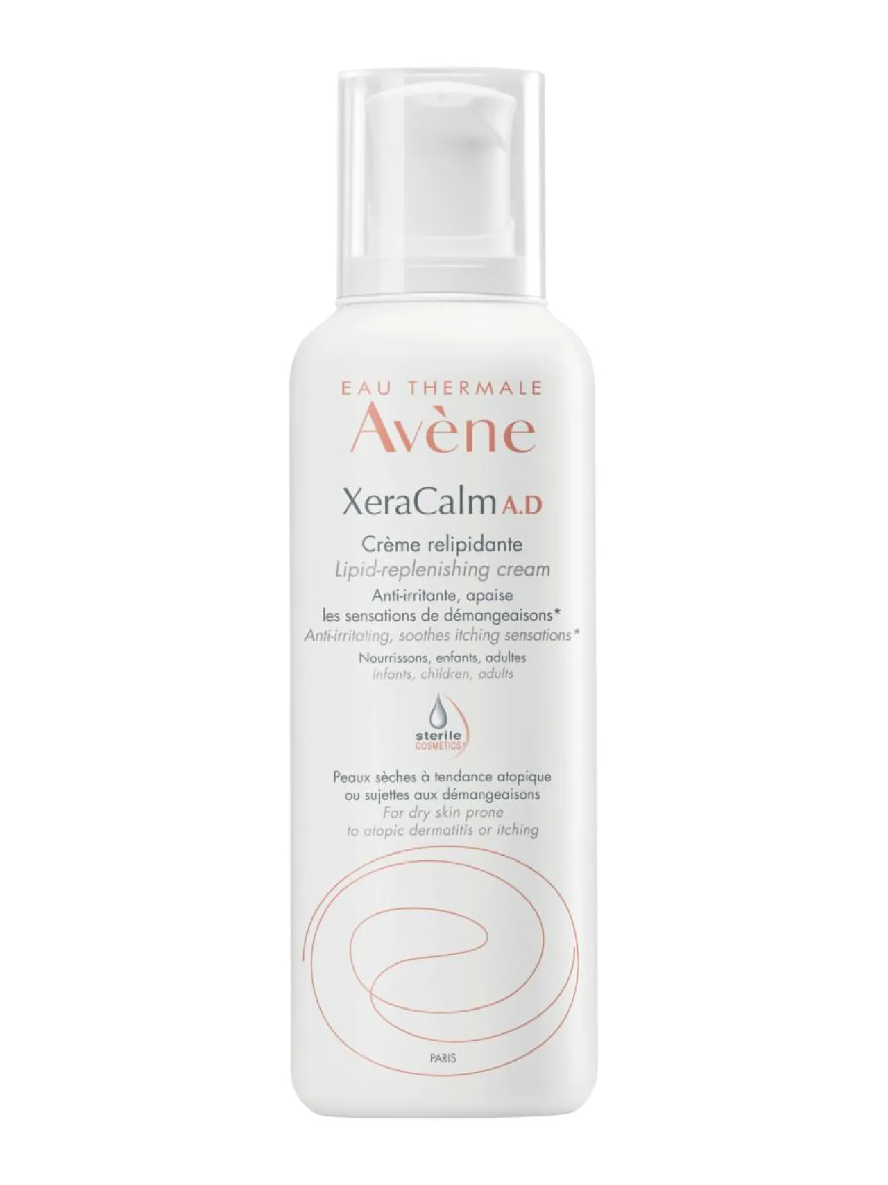 Avène XeraCalm A.D Lipid-replenishing Cream -steriili hoitovoide kuivalle iholle, 400 ml^ Ihonhoito
