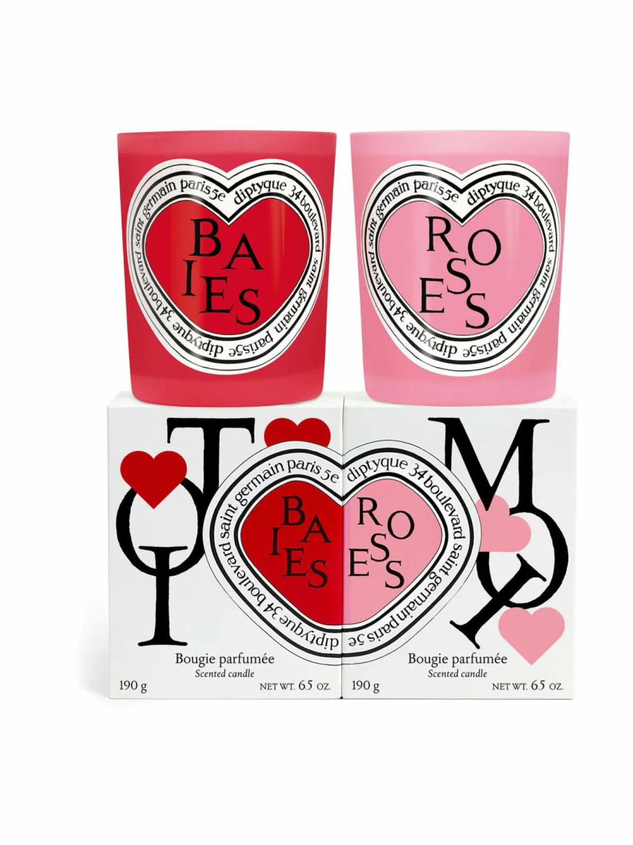 Tuoksupakkaukset<Diptyque Baies & Roses duo -kynttiläsetti