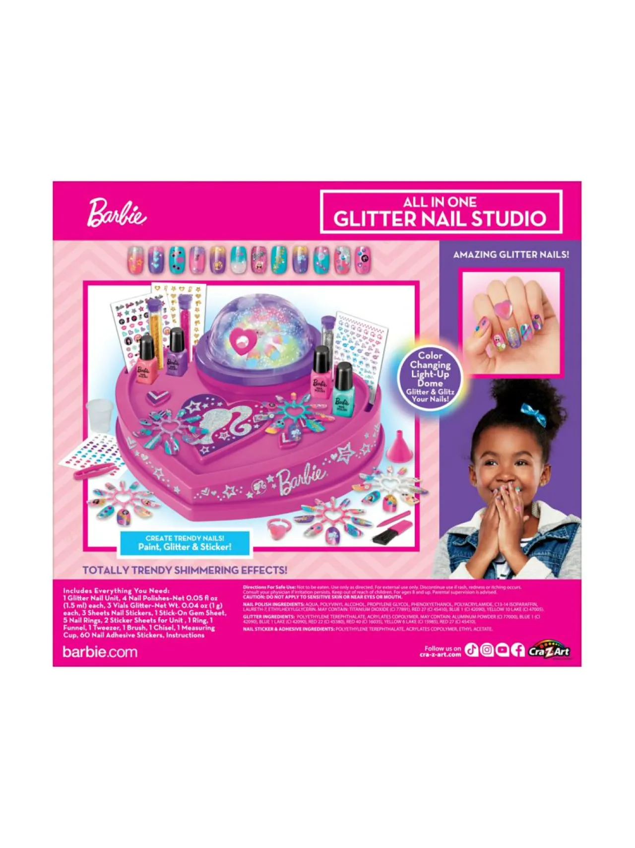 BARBIE Kynsistudiosetti Kimalla ja loista^ Naamiaisasut & Lastenjuhlat