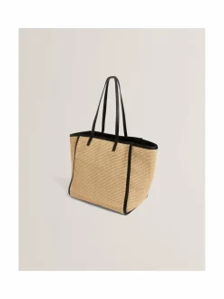 Shopperit<Ted Baker London Barni Faux Raffia Large -shopperi BLACK
