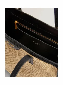 Shopperit<Ted Baker London Barni Faux Raffia Large -shopperi BLACK