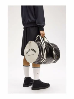 Laukut<Fred Perry Barrel-laukku D57 BLACK / ECRU