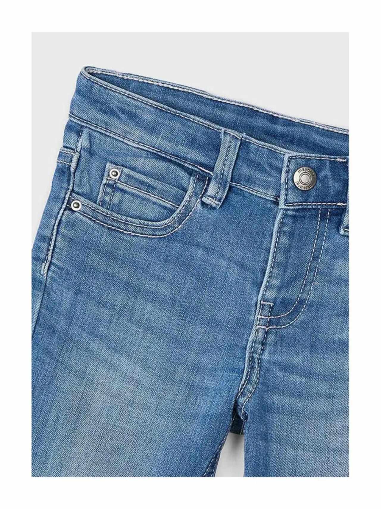 Housut<Mayoral Basic slim fit -farkut MEDIUM 84