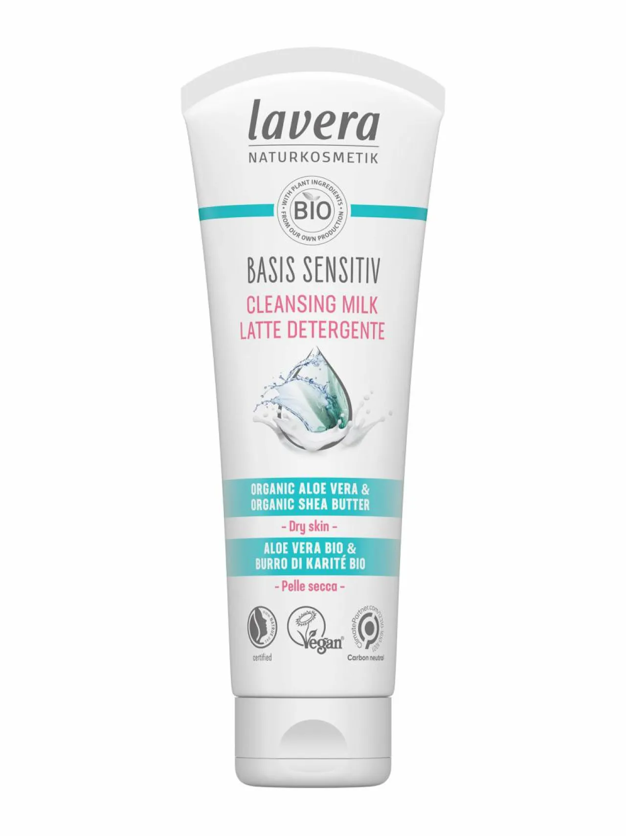 Lavera Basis Sensitiv Cleansing Milk -puhdistusmaito 125 ml^ Kasvojenhoito