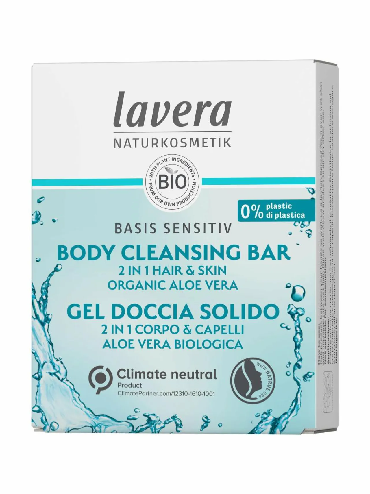 Lavera Basis Sensitiv 2in1 Cleansing Bar -palasaippua vartalolle ja hiuksille 50g^ Hiustenhoito