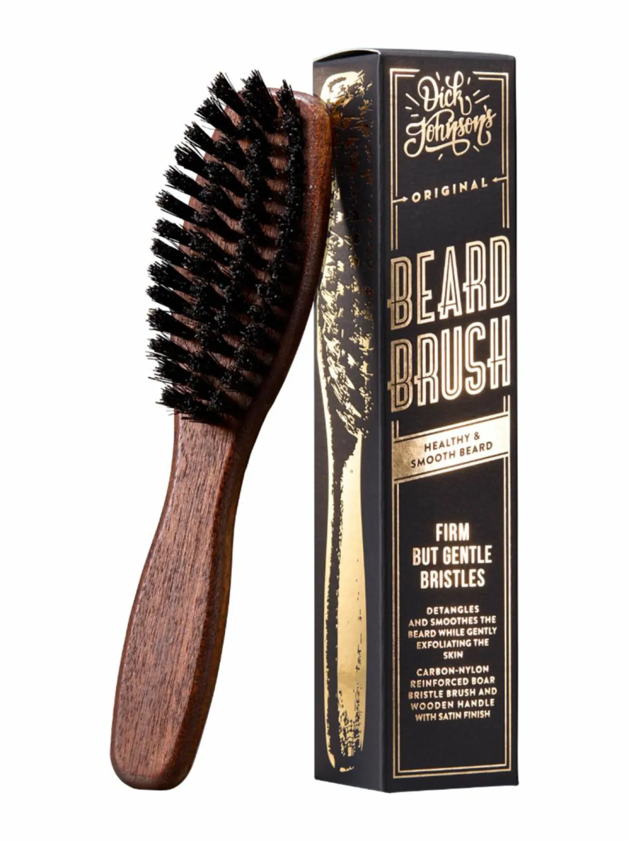 Hiustarvikkeet<Dick Johnson Beard Brush With Handle 1 -partaharja WOODEN
