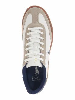 Urheilujalkineet<Polo Ralph Lauren Bedford-nahkasneakerit MILKSHAKE/NAVY