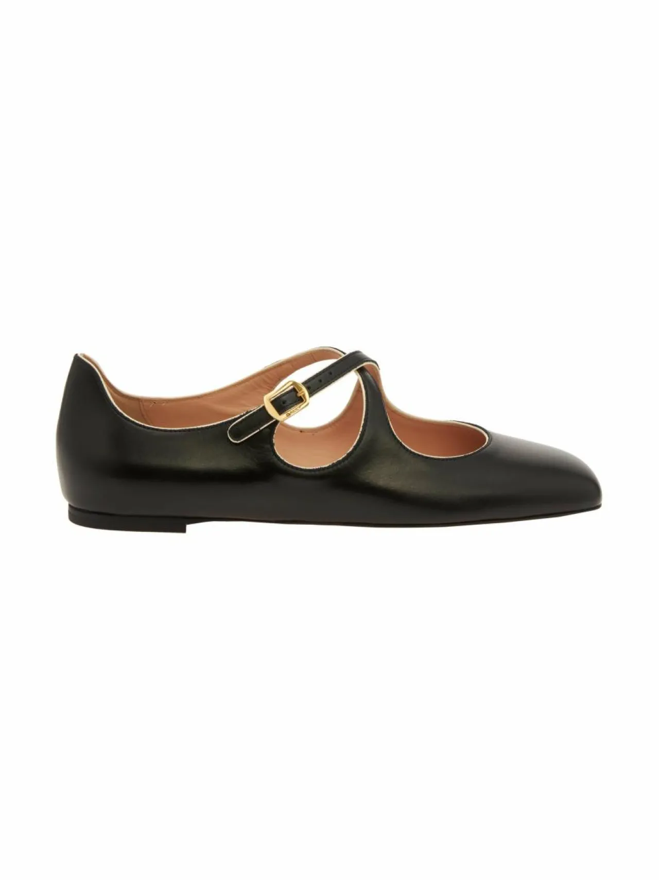 Avokkaat & Korkokengät<BALLY Beliska Ballerina -nahkakengät I901 BLACK/BONE