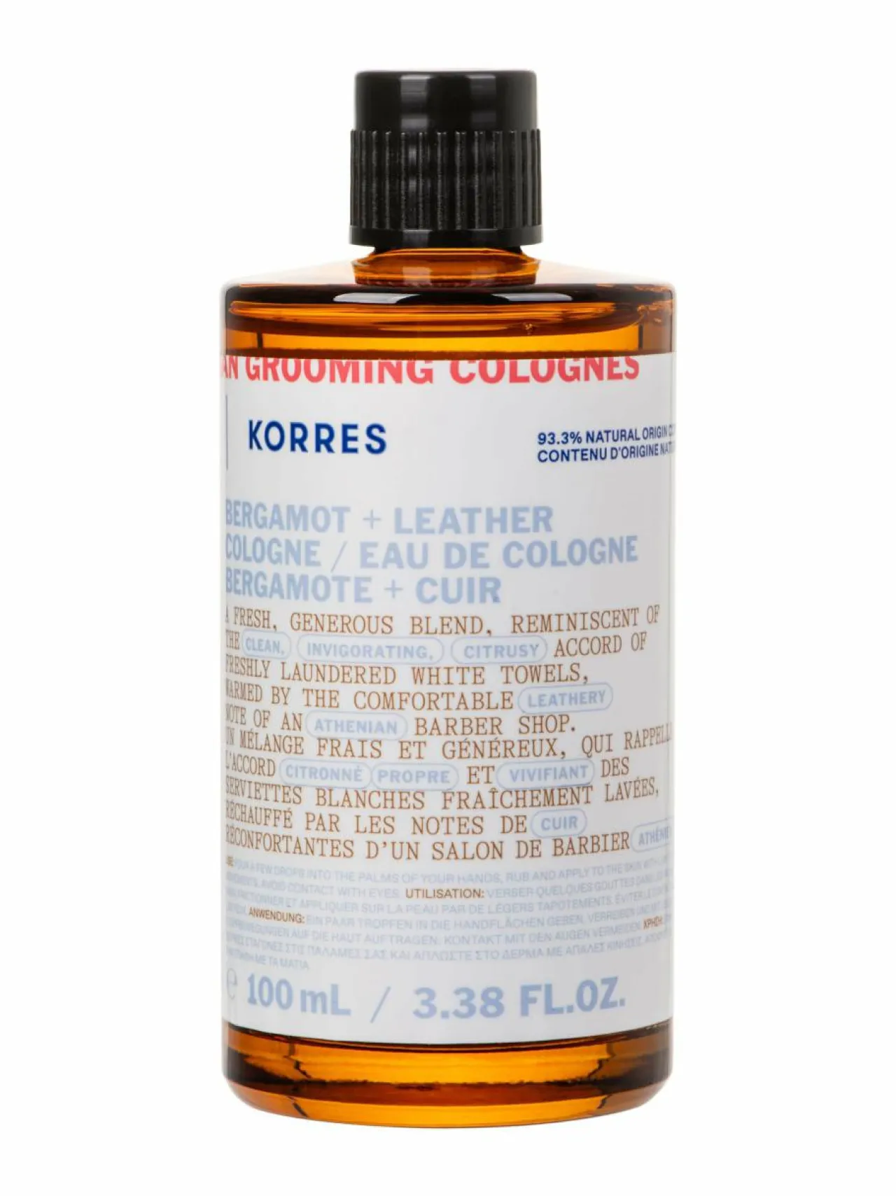 Tuoksut|Miehet<Korres Bergamot & Leather EdC -tuoksu